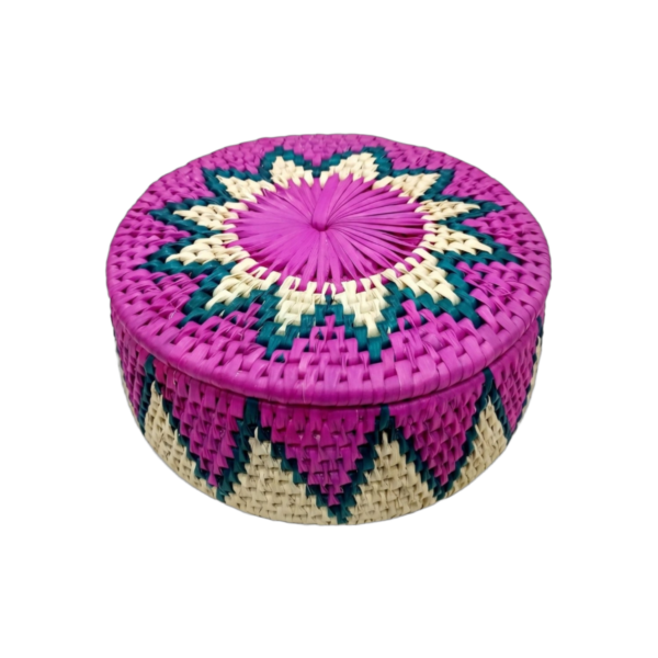 Handwoven Magenta & Teal Zigzag Sindhi Hotpot